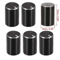 US Stock 10pc Potentiometer Knob Black Rotary Knob 10mmx15mm Volume Control Knob