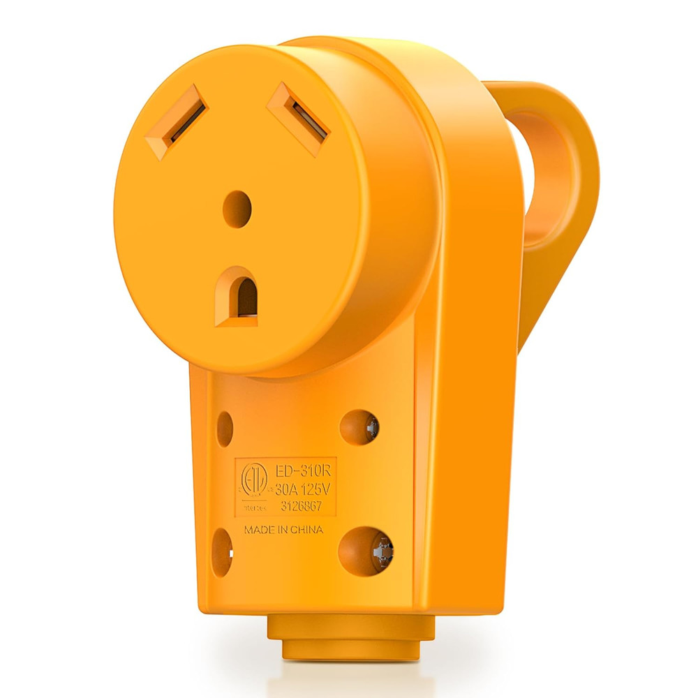 MICTUNING 125V 30Amp Heavy Duty RV Female Replacement Receptacle Plug with Ergon