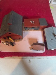 VINTAGE REVEL BARN GROUP COWS, GOAT,BARN ,RABBIT HUTCH ,SHED & OUT BUILDING