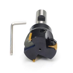 Indexable End Mill 3/4”Shank,2”Cutting Diameter,3-3/4Overall Length,90 Degree,