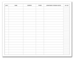 BookFactory Visitor Log Book Visitors Register Signin Book 120 Pages, 8 7/8”