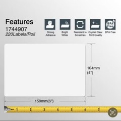 12 Rolls 4″ x 6″ Compatible with Dymo LabelWriter 4XL | 220 Labels