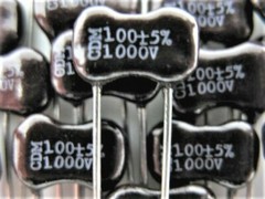 8X – 100pF @ 1000V (5%) DIP SILVER MICA – TUBE AMPS/RF/TONE STACKS/SIGNAL PATH