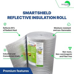 SmartSHIELD -5mm 24”X50ft R17 Reflective Insulation Roll, Foam Core Radiant Bar