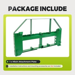 4000lbs Pallet Fork Frame 2″ Receiver Hitch Skid Steer For John Deere Loader