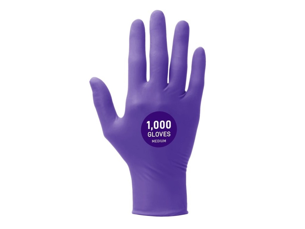 Kimberly-Clark 55082 Exam Gloves, Kimtech, Nitrile, Textured Fingertips, Medium,