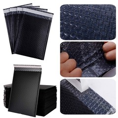 25Pack 5×7 Inches outside Small Black Poly Bubble Lined Mailers Padded Shippi…