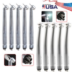 1-10* Fit Dental 45° Angle/Big Head Light E-generator Fiber Optic Handpiece