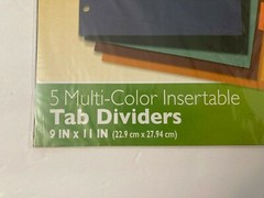 Lot of 6 Wexford 5 Pack Multi-Color Insertable Dividers 9″ x11.25″ NEW