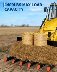 Clamp on Debris Forks 60″ Bucket 4400 LBS Capacity Pallet Fork Bucket Attachment