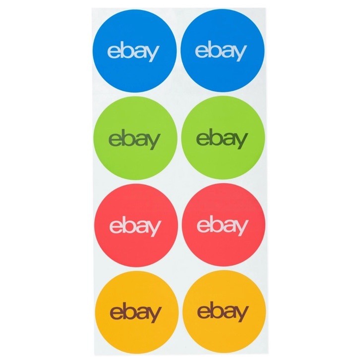 200 x 3” eBay Sticker – Red, Blue, Green and Yellow