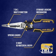 IRWIN VISE-GRIP 7-in-1 Wire Stripper Crimper Cutter Electrician Hand Tool