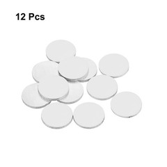 Stamping Blank Brass Round DIY Crafts Tags Silver, 15mm/0.6″, Pack of 12