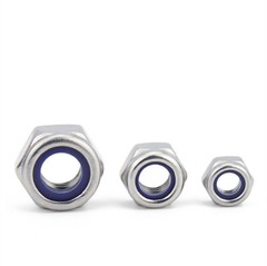 1/5/20 Pcs M6-M20 Fine Pitch Nyloc Nuts Nylon Insert Lock Nut 0.75mm-1.5mm