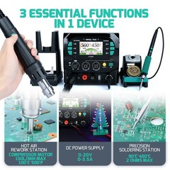 YIHUA 983D Digital Soldering & Hot Air Rework Station Blower BGA Desoldering Kit