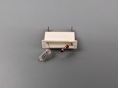 (2) Neon 120v Panel Mount Indicator Lamps, RED, Rectangle