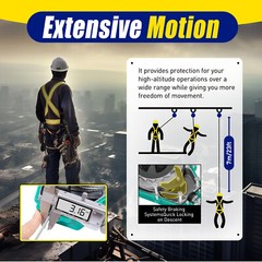 23ft Self Retracting Lifeline Lanyard Fall Arrester Fall Safety Harnesses 330lbs