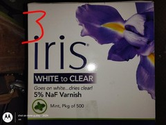 Iris White to Clear 5 Percent NaF Fluoride Varnish Mint Package of 500 Dental…