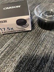 Carson 17.5x Focusable Loupe Magnifier Black Clear Lens With Box Jewelry