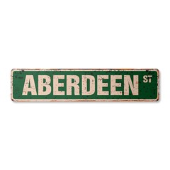ABERDEEN Vintage Street Sign scotland government united kingdom vacation