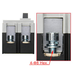 DC550V Solar PV MCCB Circuit Breaker 2 Pole 200A Thermal Magnetic 10KA