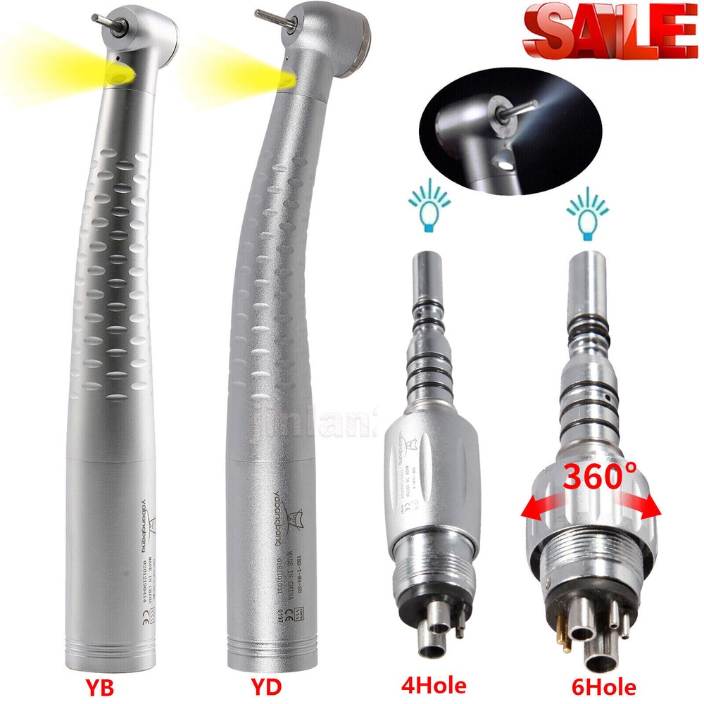 KAVO Style Dental Fiber Optic LED High Speed Handpiece / Quick Coupler 4/6 Holes