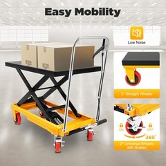 226.8kg/500lbs Hydraulic Scissor Lift Table Handling Transport Lifting Platform