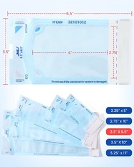 2000/Case JMU Self Sealing Sterilization Pouches Dual Indicator, Size 3.5″x6.5″