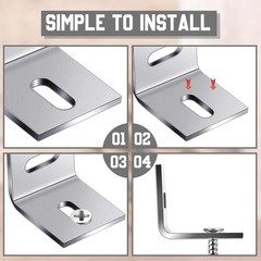 18 Pcs 1X1 Inch Heavy Duty Wood Table Top Expansion Bracket Steel Z Clips Fasten