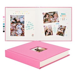 Pssoss 8 x 8 Inch DIY Scrapbook Album 40 Pages 8 x 8 40 Pages, Pink