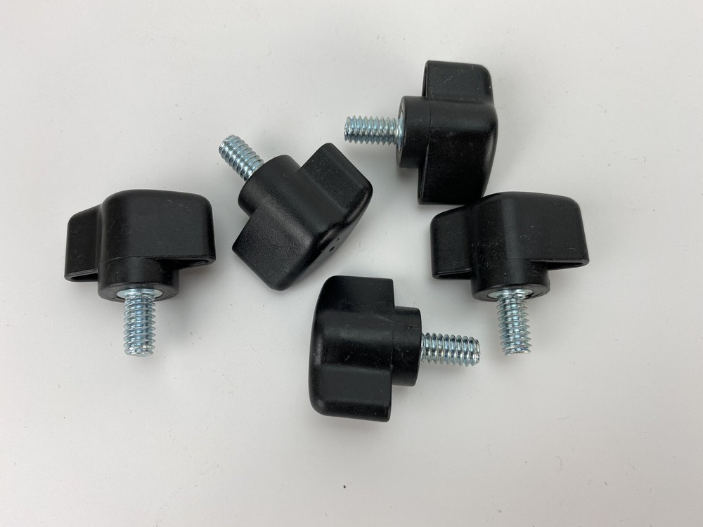 1/4″-20 x 1/2″ Thumb Screw Tee Wing Plastic Knob, 5PCS
