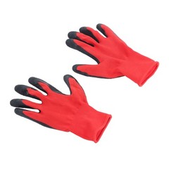 12 Pairs Crinkle Latex Rubber Coated Grip Work Gloves Cut Resistant Size L