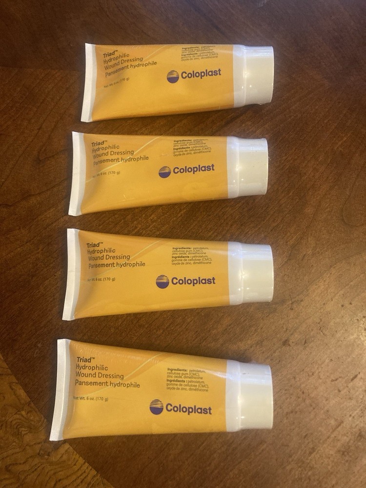 Coloplast Triad Hydrophilic Paste Wound Dressing 6 oz Zinc Oxide Sterile (4)