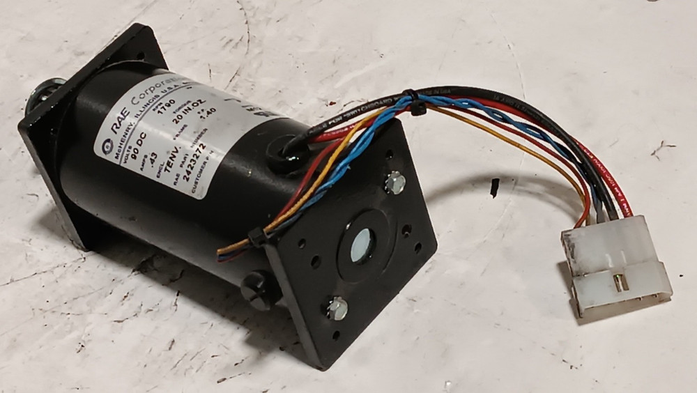 Rae Corporation 2423272 DC Motor 1790RPM 90VDC 20 in-oz Torque TENV Enclosure