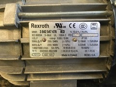 Rexroth AC Gear Motor 3 842 547 476, 0.22kW, 1680RPM 220/400VAC 20:1, 3842527868