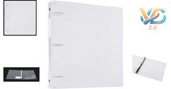 2-Pack 1.5 Inch Plastic 3-Ring Binders Clear Letter Size Durable Waterproof