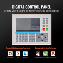VEVOR 50W CO2 Laser Engraver and Cutter 12 x 20 in 19.7 IPS Engraving Machine
