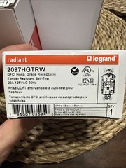 Lot of 5 Legrand 2097HGTRW 20A Hospital Grade GFCI Tamper Resistant White