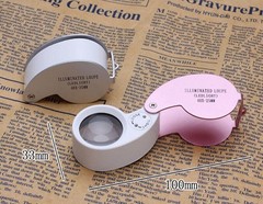 40X Jewelers Loupe Magnifier Light Jewelry Eye Loop Pocket Magnifying Glass Coin
