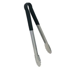 Update International TOPP-12 Stainless Steel Black Spring Tongs 12″, PVC Whic…