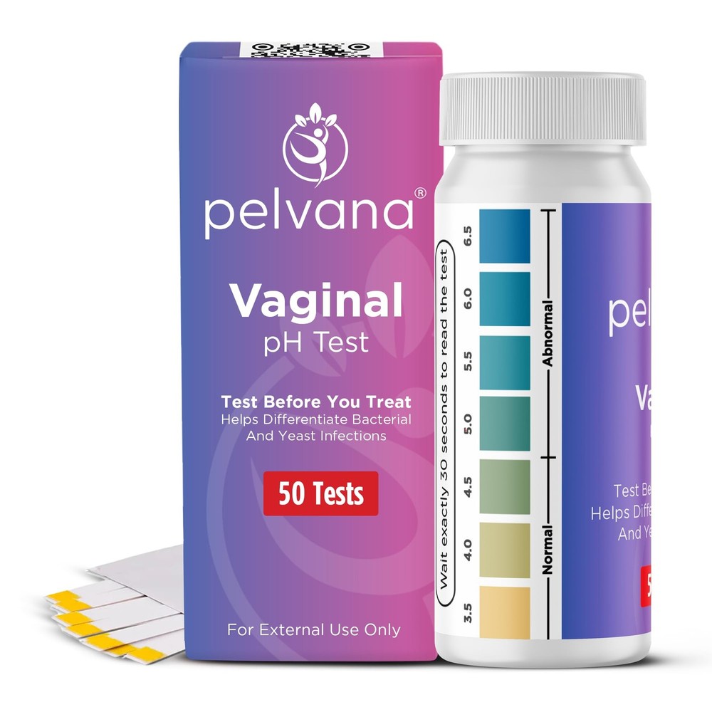 Pelvana Vaginal pH Test Strips for Women – 50 Strips, 50 Count (Pack of 1)