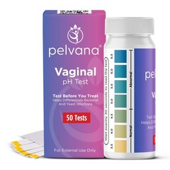 Pelvana Vaginal pH Test Strips for Women – 50 Strips, 50 Count (Pack of 1)