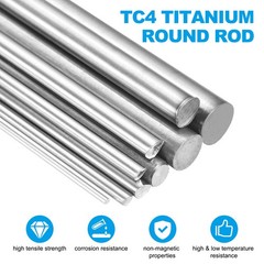 4 pcs 3.5mm Dia 204mm Length GR5 Metal Solid TC4 Titanium Round Bar[0.14 x 8IN]