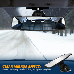 Rear View Mirror, Adjustable Interior Rearview Mirror with Suction Cup, anti Gl