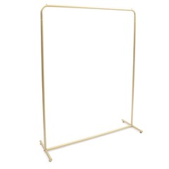 Golden Vintage Clothing Storage Shelf Garment Rack Clothes Hanger Industrial