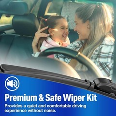 Rear Windshield Wiper for Nissan Rogue 2014-2020, Streak-Free OEM Back Wipers Bl