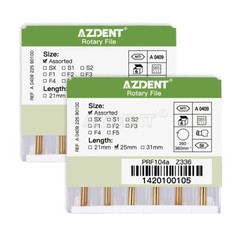 5 Packs Dental Rotary Heat Activated Canal Root Files Needles 25mm Engine Use