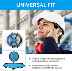 Hard Hat Sweatband and Top Pad for Safety Helmet, Washable Hard Hat Cooling Line