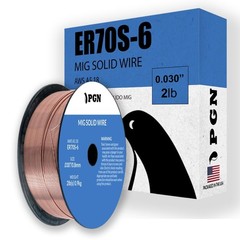 PGN Solid MIG Welding Wire – ER70S-6 .030 Inch – 2 Pound Spool – Mild Steel M…