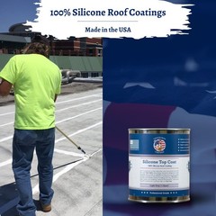 100% Silicone Roof Coating Sealant RV Camper Flat Roof Waterproof Quart